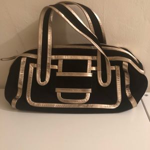 Pierre Hardy Black and Gold Handbag/Purse